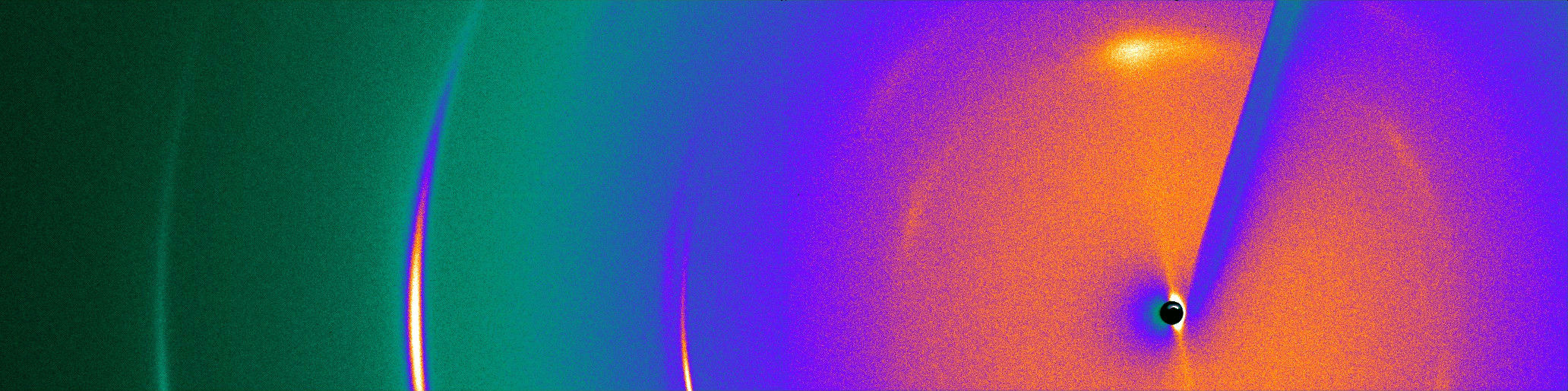 sample image of x-ray scattering pattern