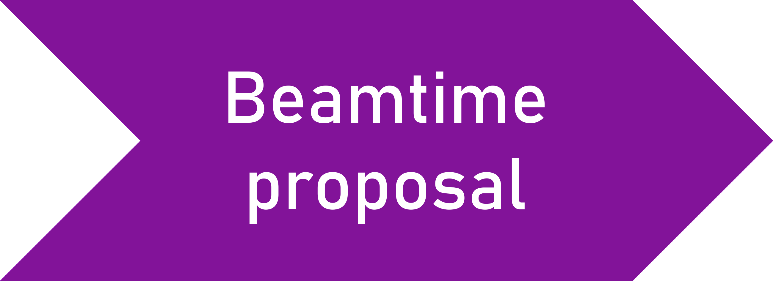 Arrow with text: Beamtime proposal
